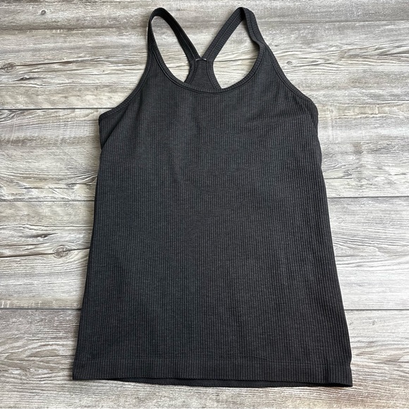 lululemon athletica Tops - ❌SOLD❌ Lululemon Ebb To Street Tank Top Ribbed Heathered Black size 10 or medium
